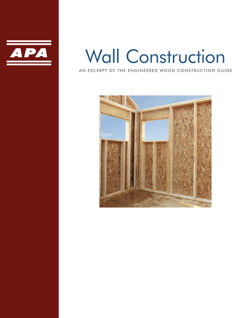 Understanding Wall Construction For Siding: APA Engineered Wood